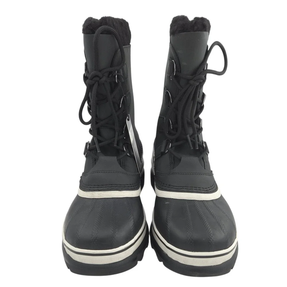 Sorel Caribou Boots Mens 8 Black Waterproof Insulated Winter Snow Shoes NEW